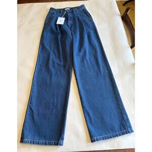 NWT Loucia Dark Denim Pleated Front Pauline Jeans SMALL - Reg Price $84